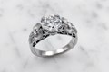 Orchid Engagement Ring with Bee