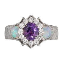 Fountain of Life Engagement Ring - top view