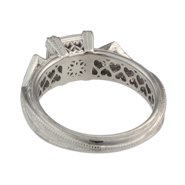 Vintage Hidden Heart Engagement Ring