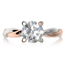 Tight Twisted Engagement Ring - top view