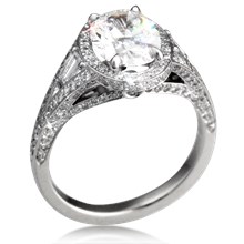 Regal Split Halo Engagement Ring