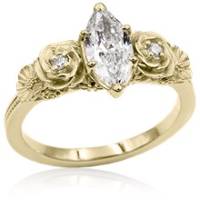 Floral Bouquet Marquise Engagement Ring