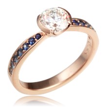 Elegant Tapered Sparkle Engagement Ring