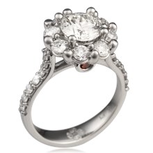 Radiant Petal Engagement Ring