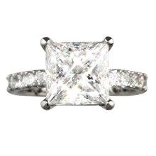Brilliant Scrolls Pave Engagement Ring - top view