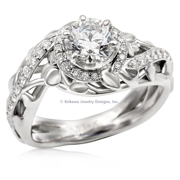 Goddess Diamond Wreath Engagement Ring