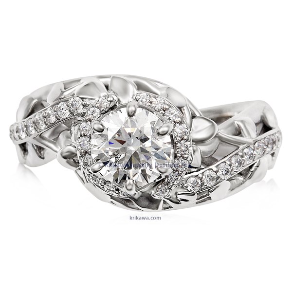 Goddess Diamond Wreath Engagement Ring