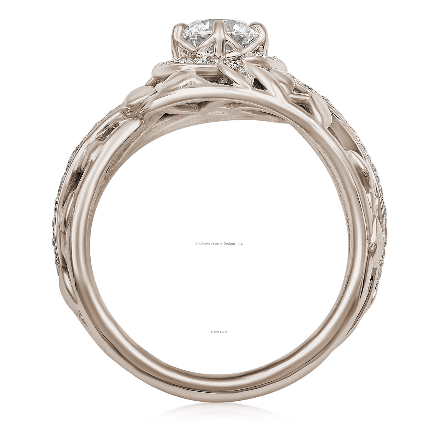 Goddess Diamond Wreath Engagement Ring