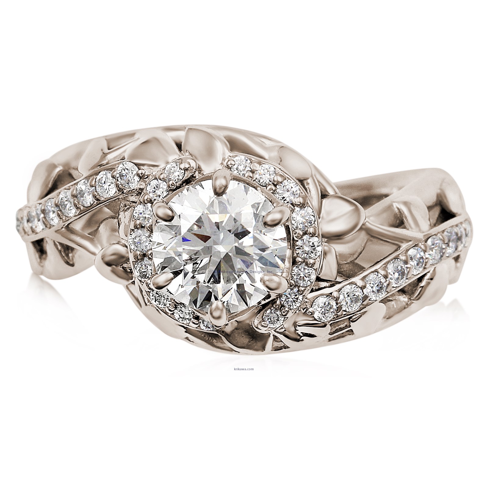 Goddess Diamond Wreath Engagement Ring