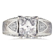 Elegant Mokume Carved Curls - top view