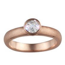 Simple Elegance Solitaire Engagement Ring - top view