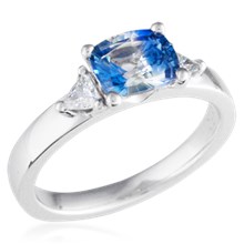 Three Stone Prong Engagement Ring