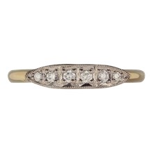 Art Deco Diamond Band - top view