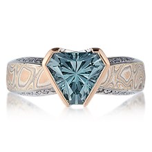 Trillion Silhouette Engagement Ring - top view
