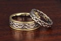 Sculptural Celtic Knot Wedding Band with Intricate Carved Knots