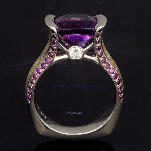 Amethyst Juicy Light Bezel Engagement Ring