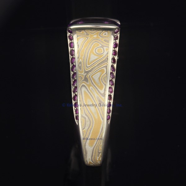 Amethyst Juicy Light Bezel Engagement Ring