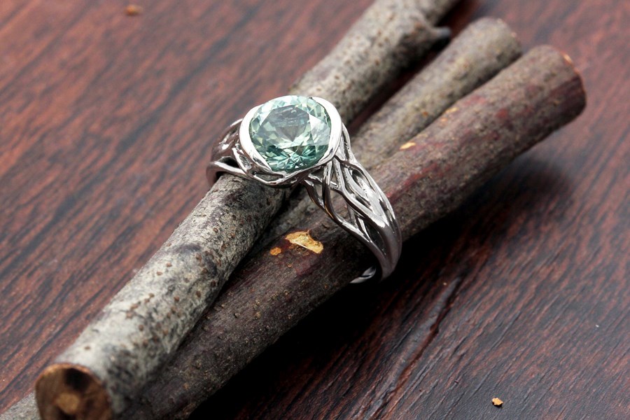 Embracing Tree Branch Engagement Ring