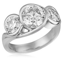 Bubble Wave Engagement Ring
