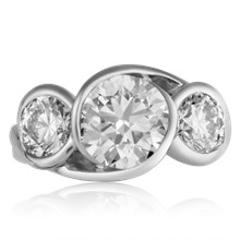 Bubble Wave Engagement Ring - top view