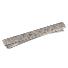 White Mokume Tie Bar