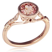 Vintage Leaf and Vine Engagement Ring
