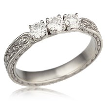 Vintage Three Stone Anniversary Ring