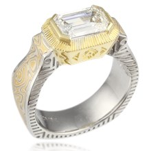 Native Mokume Mens Engagement Ring