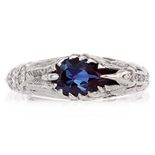 Hummingbird Engagement Ring - top view