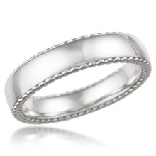 Cylinder Edge Wedding Band