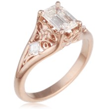 Vintage Floral Engagement Ring