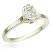 Wrapped Raw Diamond Engagement Ring
