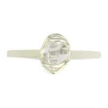 Wrapped Raw Diamond Engagement Ring - top view