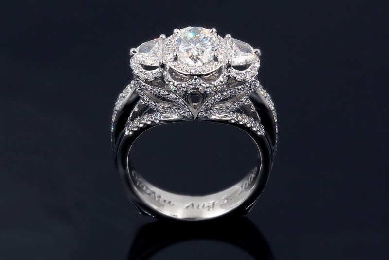 Phantom Mask Halo Engagement Ring