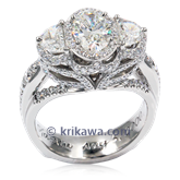 Phantom Mask Halo Engagement Ring