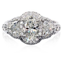 Phantom Mask Halo Engagement Ring - top view