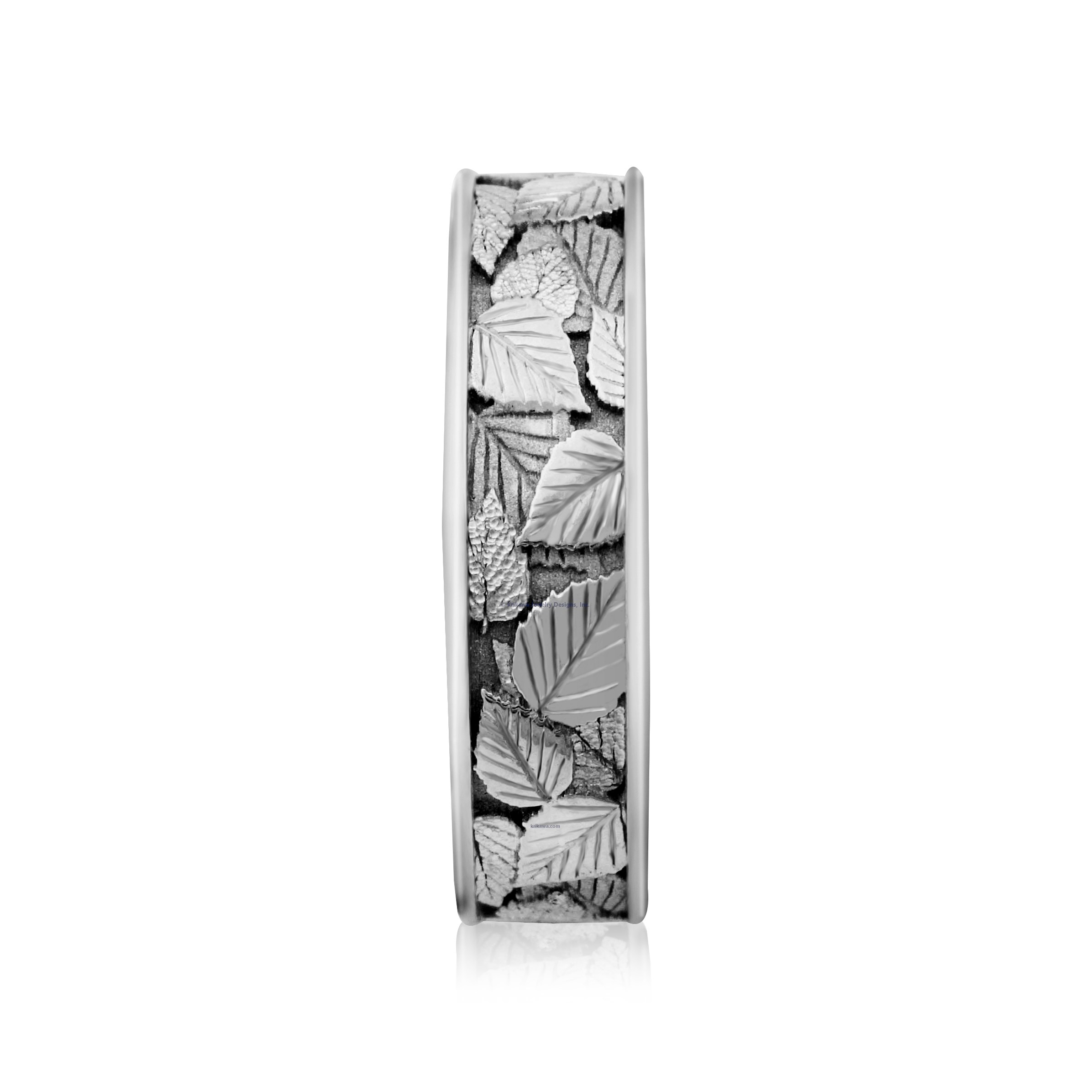 Birch Leaf Wedding Band