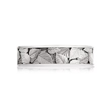 Birch Leaf Wedding Band - top view