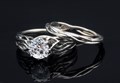 Embracing Branch Wedding Band and Tree of Life Bridal Set