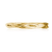Embracing Branch Wedding Band - top view