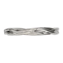 Embracing Branch Wedding Band - top view