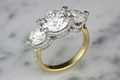 Queens Crown Engagement Ring with Pave Diamonds and Royal Embellishments