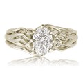Embracing Tree Branch Engagement Ring With Round Diamond