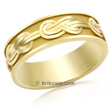 Climber's Knot Eternity Wedding Band in 18k Yellow Gold