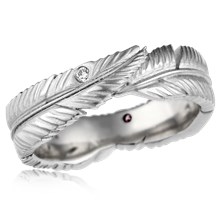 Feather Embrace Wedding Band