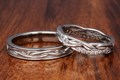 Woven Vine Wedding Band Set