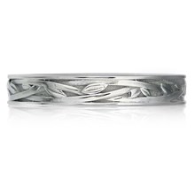 Woven Vine Wedding Band - top view