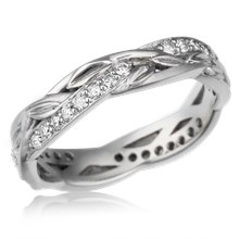 Woven Vine Diamond Wedding Band