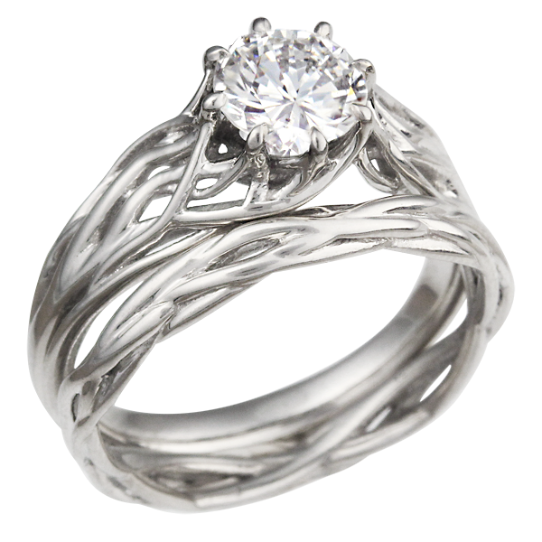 Embracing Tree Branch Bridal Set