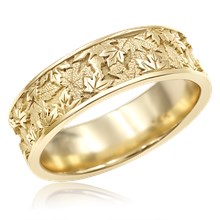 Maple Leaf Wedding Band